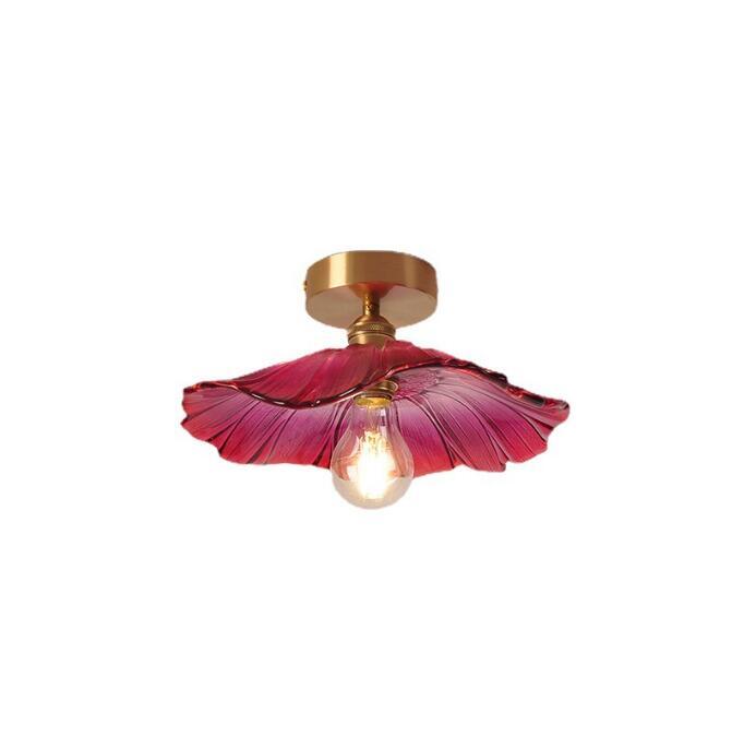 新品シーリングライト 北欧 LED対応 透明 ガラス 桜 花型ステンドグラスおしゃれ 和風オシャレ 天井照明器具ベッドルーム 直付け レトロ拍卖