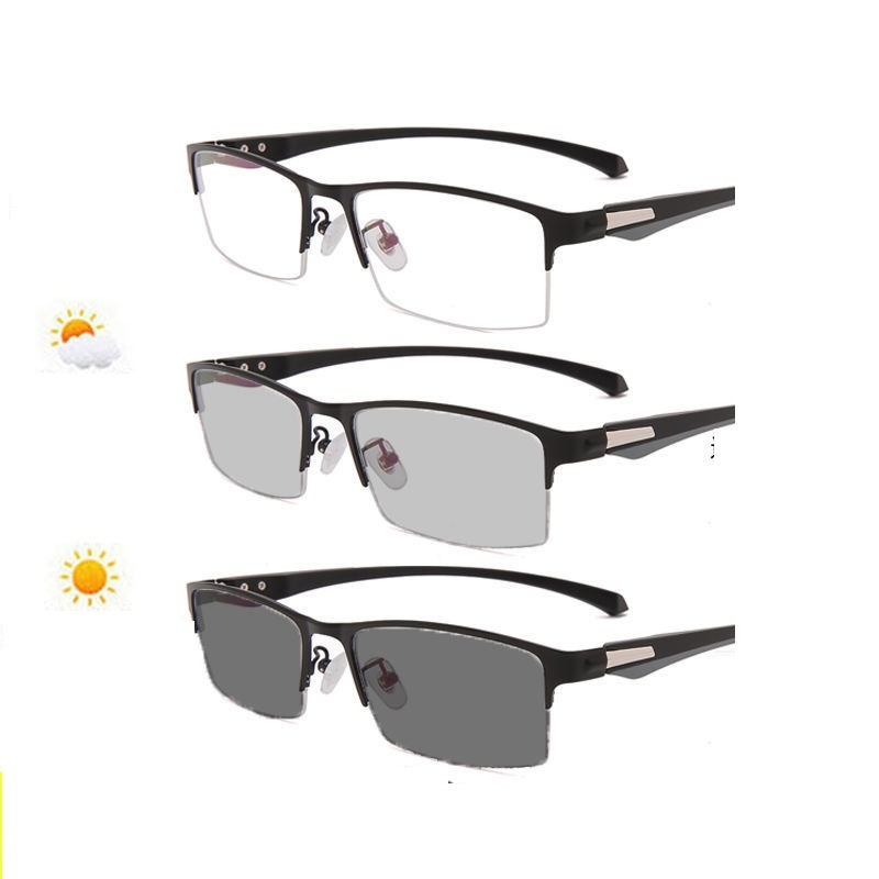 新入荷老眼鏡 変色 メガネ ブルーライトカット機能搭載 紫外線カット 多機能 パソコン用メガネ 輻射防止 プレゼント おしゃれ 変色レンズ拍卖