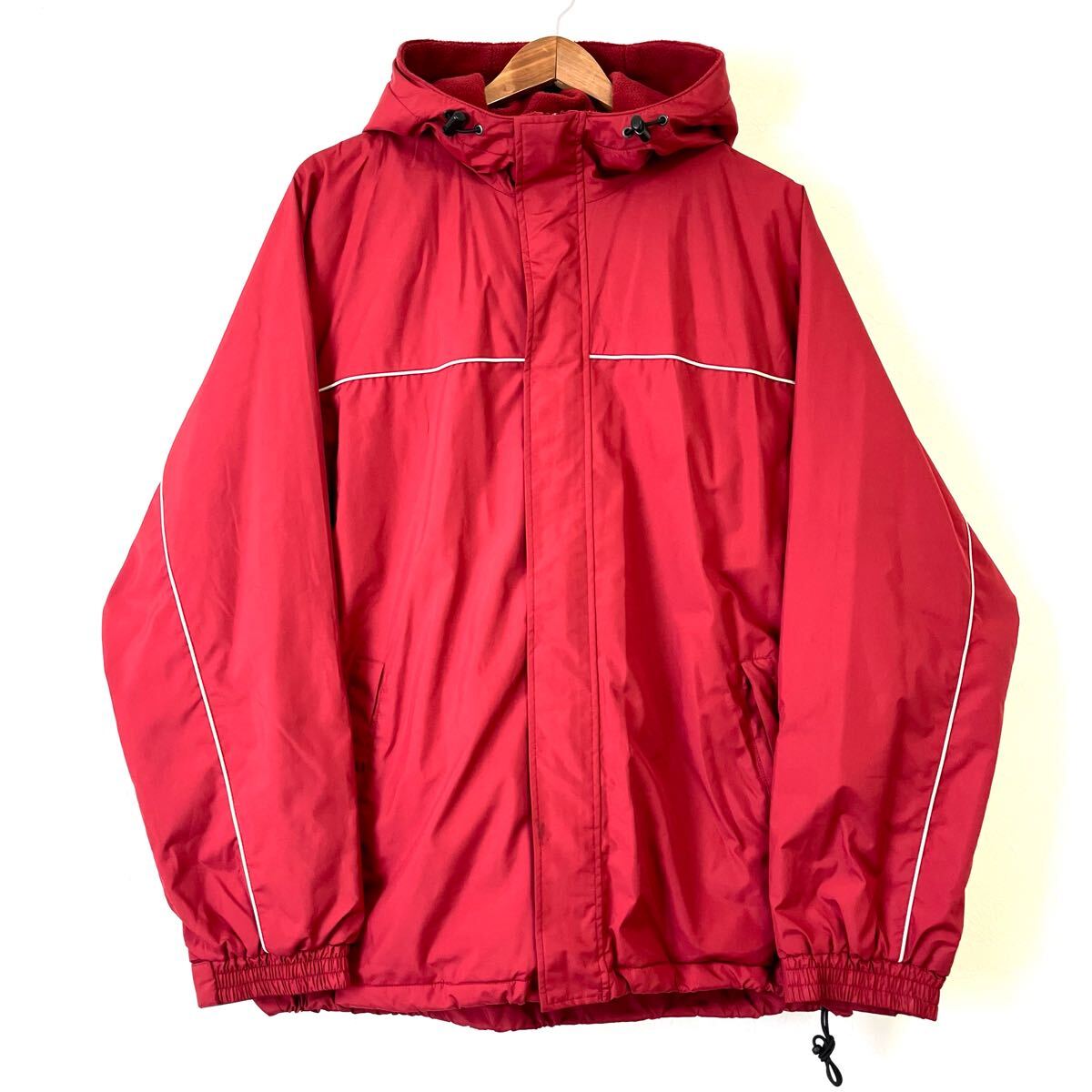 大きいサイズXL【UNIQLO】ユニクロ パーカー ジャケット ジャンパー ブルゾン ウィンドブレーカー ジップ フード アウトドア 赤/Y32041mm 拍卖