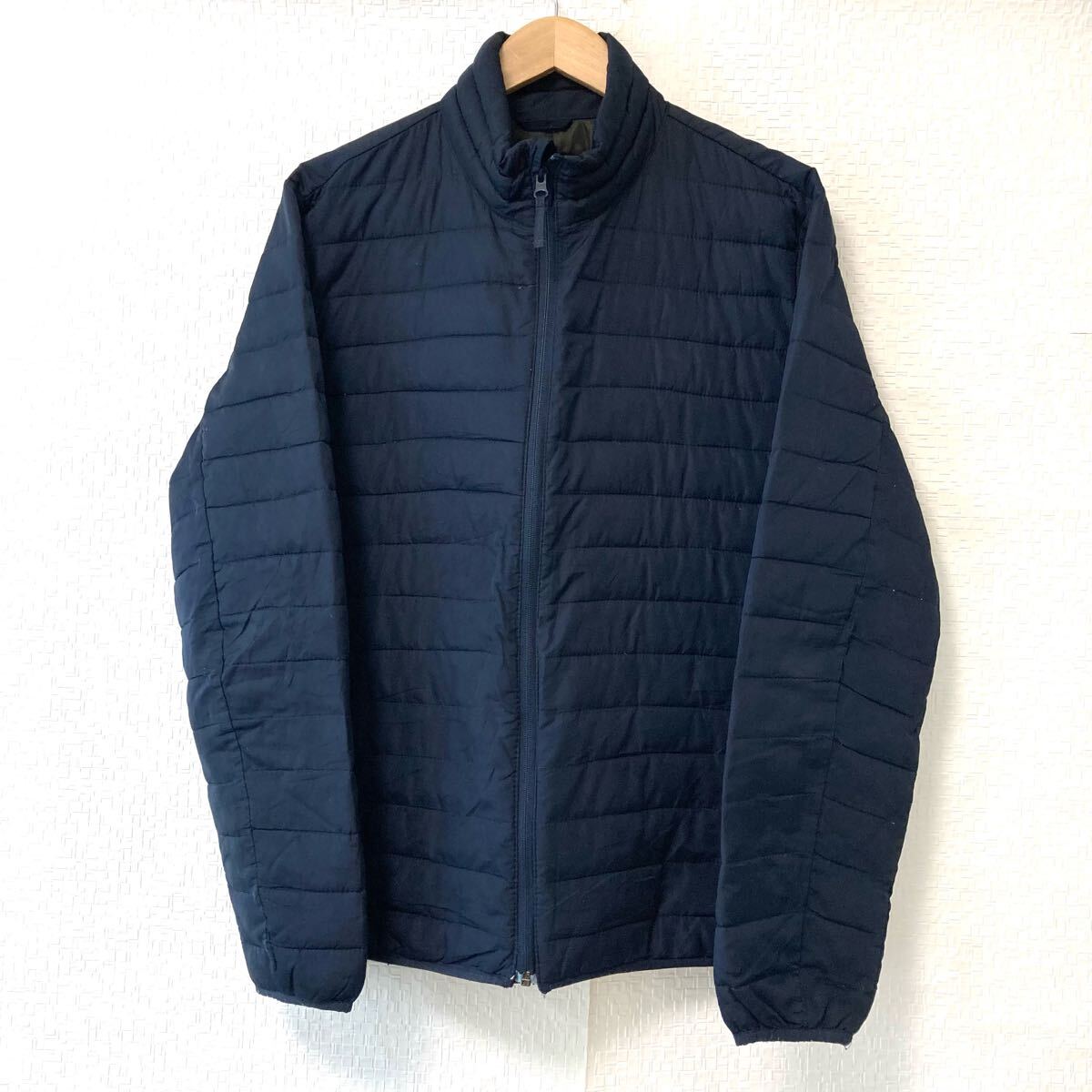 軽量!防寒!アウトドアに!【GAP】ギャップ ジップアップ 中綿 ブルゾン ジャケット アウター 無地 ネイビー メンズ M/Y32278UU拍卖