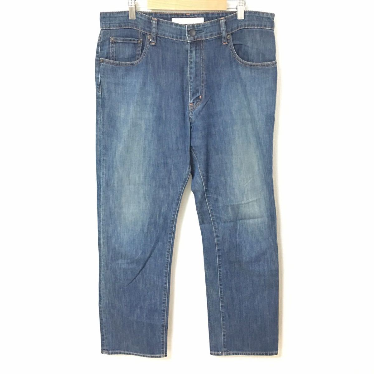 【UNIQLO】ユニクロ デニムパンツ リラックス コンフォート ストレート ジーンズ アメカジ デイリー ブルー メンズ サイズW34/Y32342fF拍卖