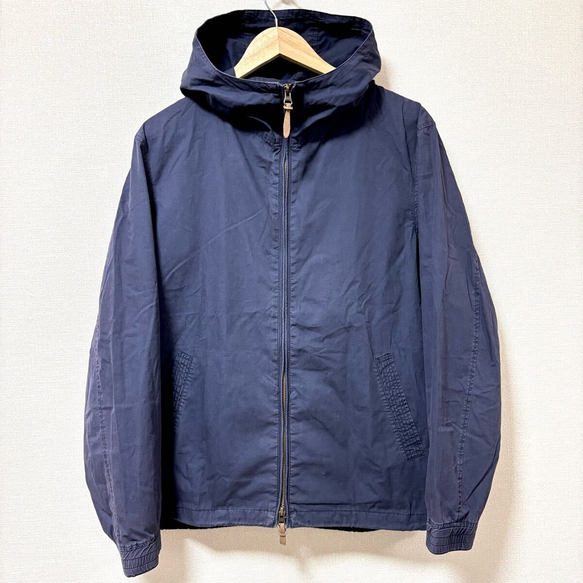 春秋のレジャーシーンに◎【THE SHOP TK】ブルゾン 紺 ネイビー マウンテンパーカー アウトドア タケオキクチ メンズ サイズL/Y32962SS拍卖