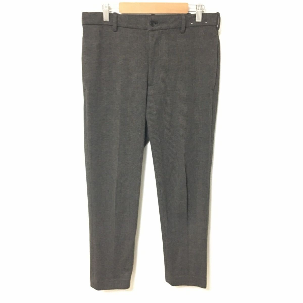 【UNIQLO】ユニクロ スマートアンクルパンツ イージー ヘリンボーン テーパード ビジネス タウン ダークブラウン メンズ サイズS/Y32800fF拍卖