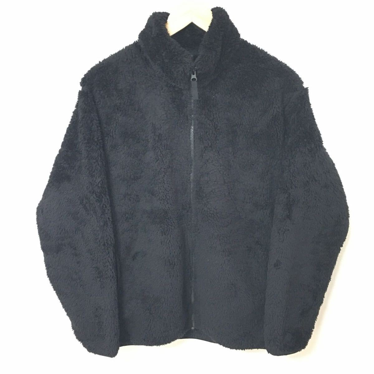 美品◎【UNIQLO 】ユニクロ ボアフリースジャケット 防寒 アウター 黒 ブラック サイズM/Y33330fG拍卖