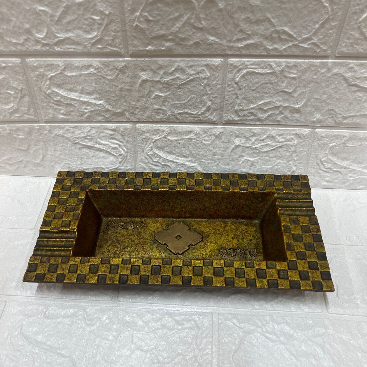 △奥A2△ 灰皿 鋳物 金属 住友生命 井桁マーク 住友マーク 沼津支社 アンティーク インテリア レトロ コレクション拍卖