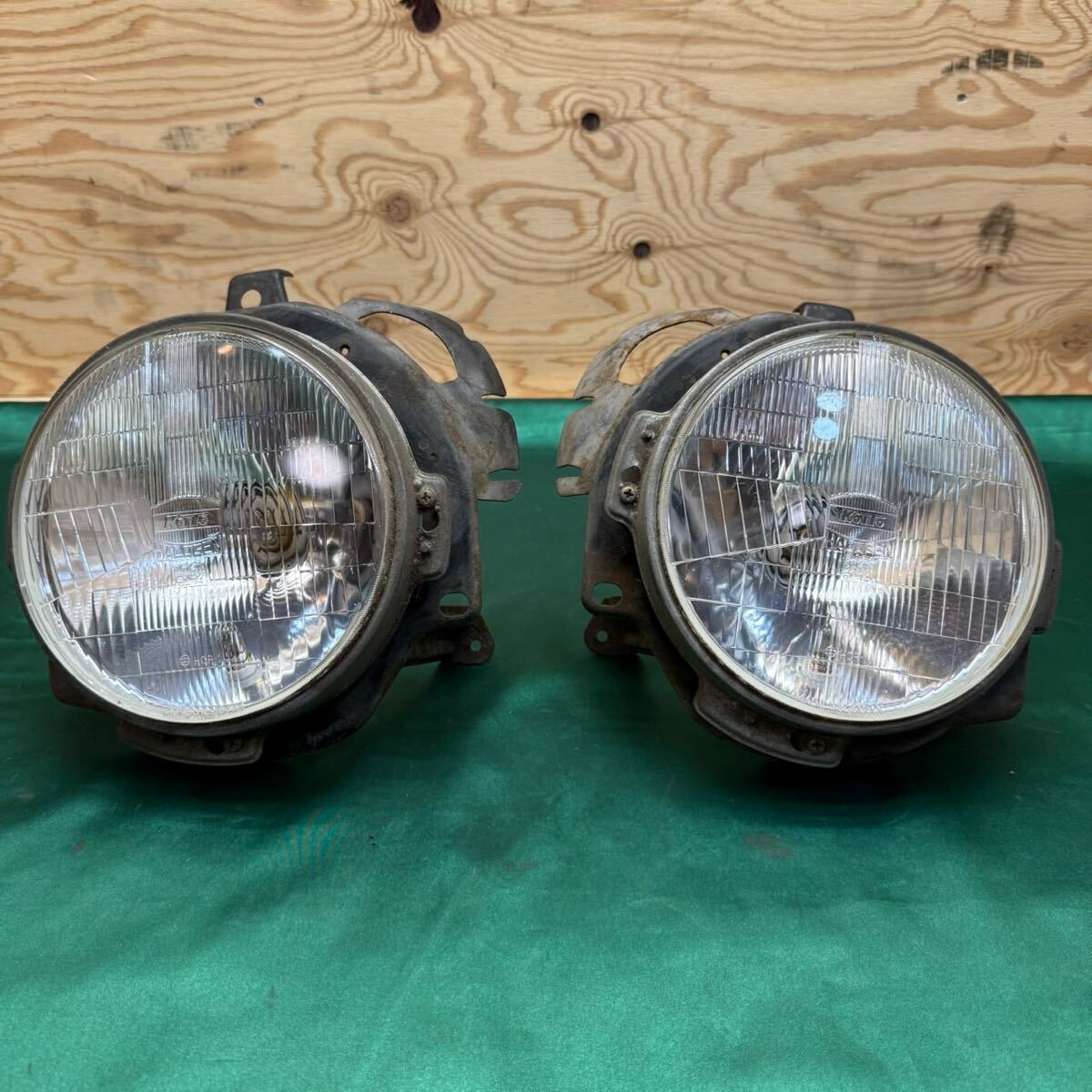 KOITO H4 ハロゲン HCR-1 丸型 フォグライト 左右 ペア コイト ジムニー 採用 ? バイク 加工ベースにも 旧車 JAPAN ガラス R71319拍卖