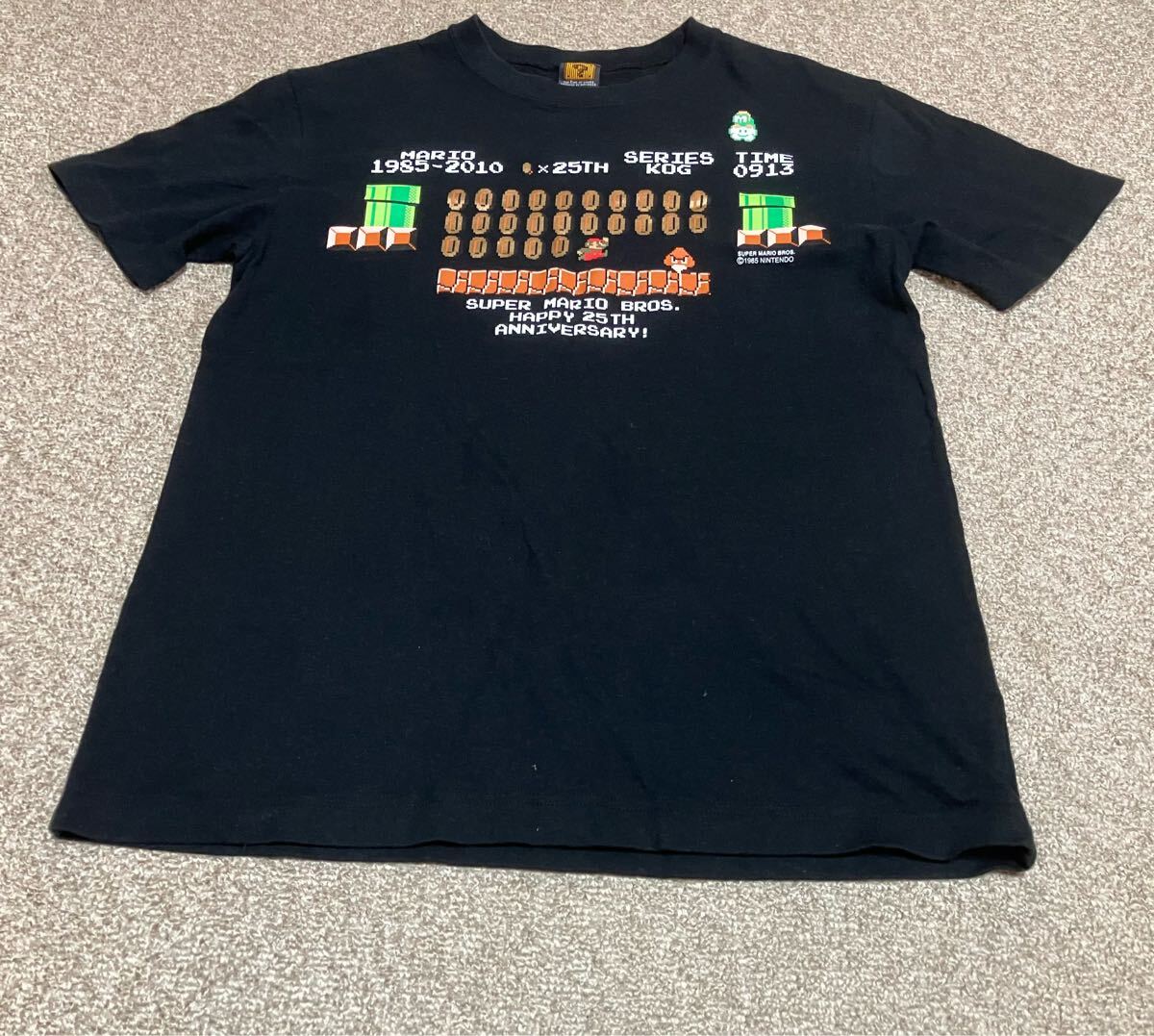 スーパーマリオ25周年記念THE KING OF GAMES Tシャツ Sサイズ 黒 ブラック拍卖