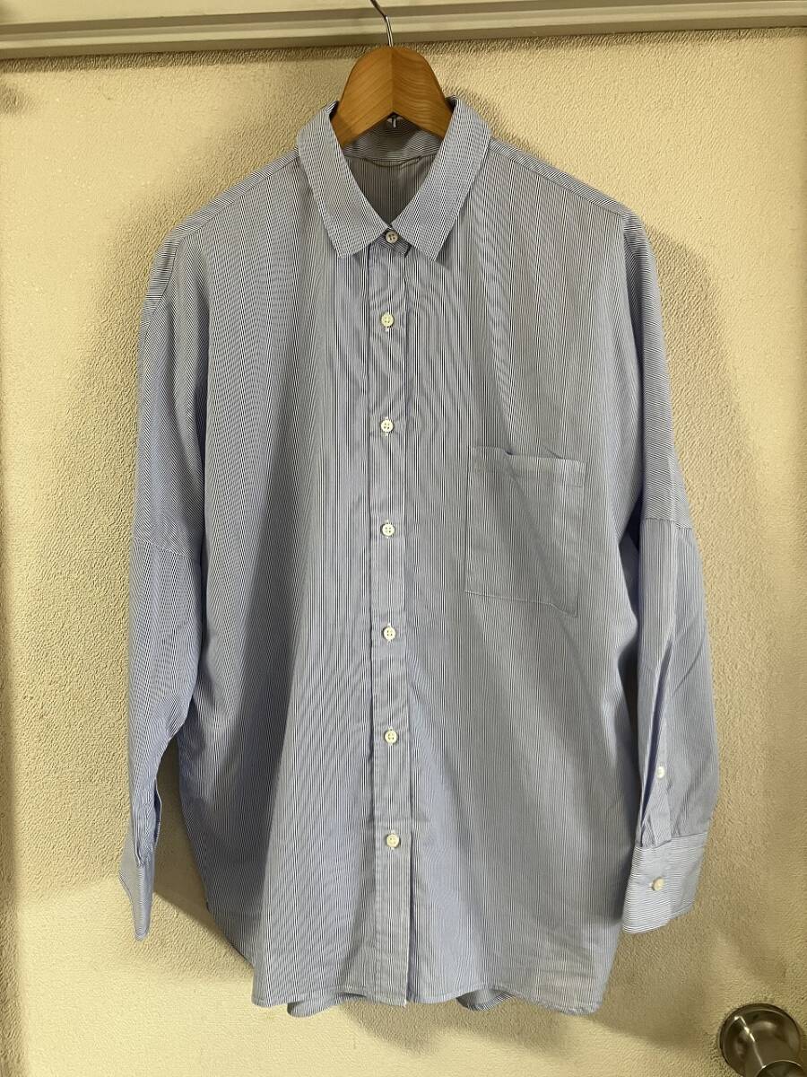 【クリックポスト発送】Deuxieme Classe ドゥーズィエムクラス オーバーサイズ ドロップショルダーシャツ ストライプ拍卖