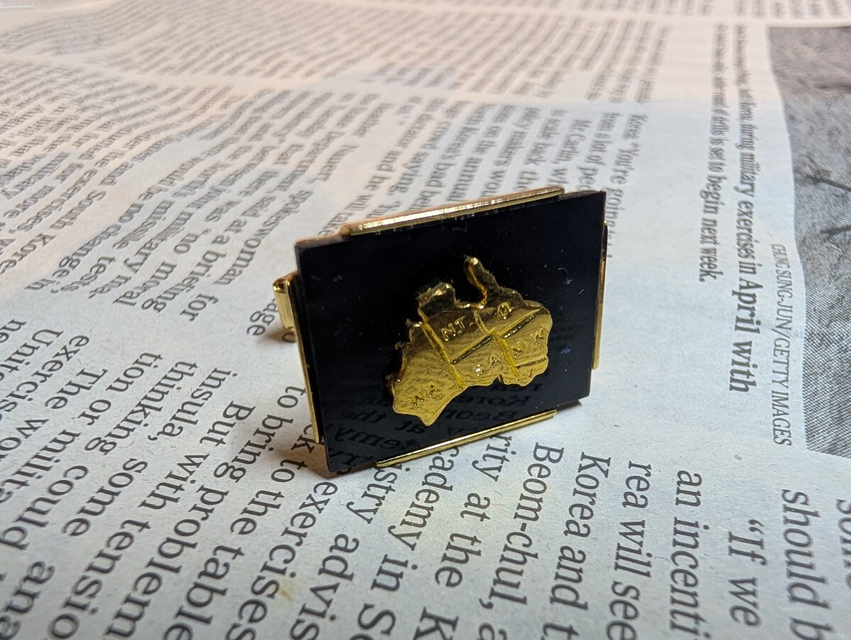 レア【オーストラリア ヴィンテージ カフスボタン】年代物 ゴールド 拍卖