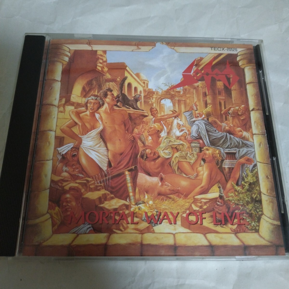 廃盤★93年発売★発禁ジャケ★モータル・ウェイ・オブ・ライヴ★ソドム★MORTAL WAY OF LIVE★SODOM★TECX-20526 #KREATOR #DESTRUCTION拍卖