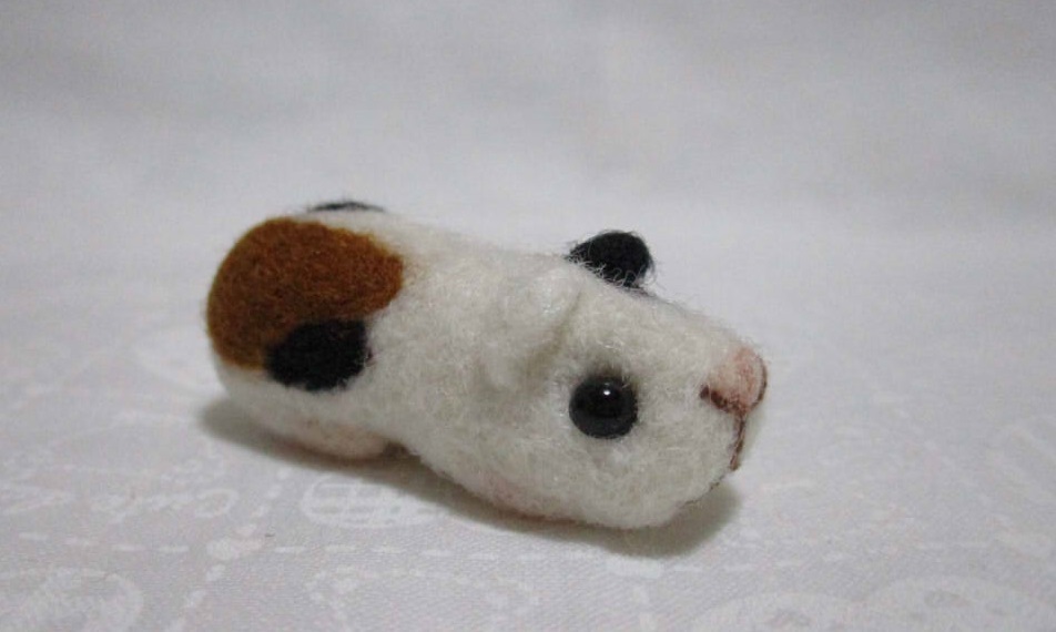 ◆ ハンドメイド 羊毛フェルト モルモット ぬいぐるみ テンジクネズミ 小動物 ミニチュア フィギュア リーメント ドール用 ペット 置物拍卖