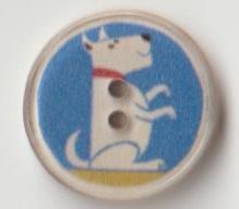 ドイツ 2穴ボタン 15ミリ doggy ブルー拍卖