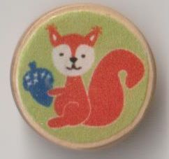 ドイツ 足付きボタン 18ミリ りす グリーン拍卖