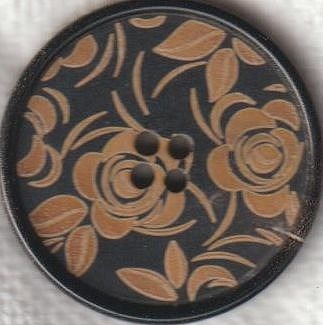 ドイツ 薔薇模様ボタン・4穴タイプ・クラシックローズ拍卖