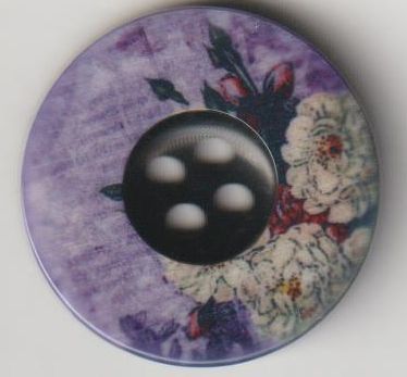 ドイツ 花模様ボタン 4穴ボタン パープル拍卖