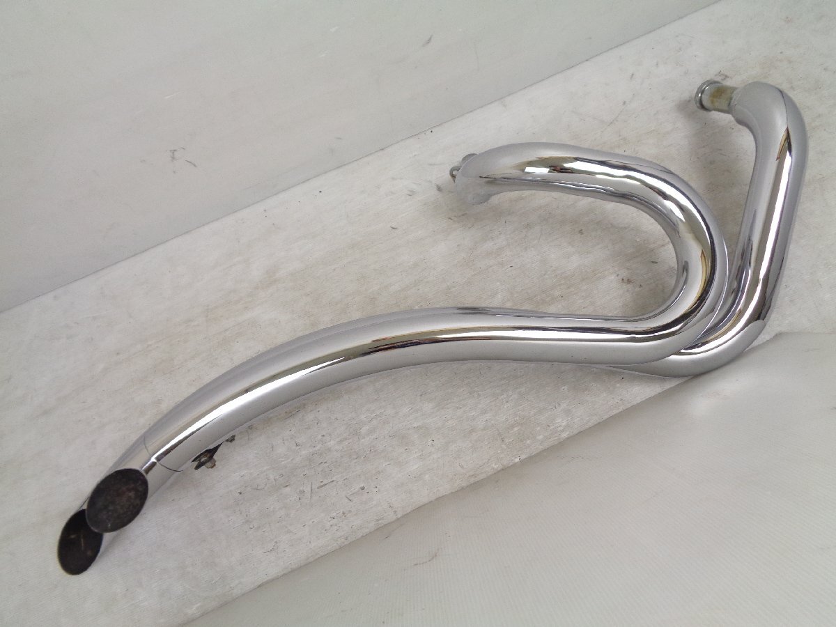 スティード 400 VLX VCL VSE NC26 アメリカンドラッガーズ AD ストレッチパイプ フルエキゾースト マフラー 希少 アメドラ【G400】拍卖