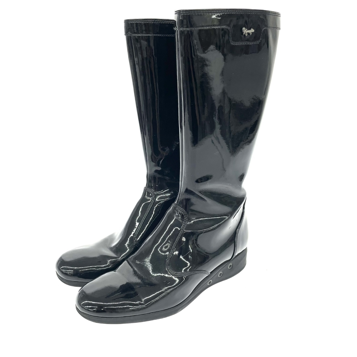 ◆ GINZA Kanematsu 銀座かねまつ レイン 表記サイズ:24 1/2◆シューズ ブラック エナメル レディース 靴 シューズ shoes拍卖