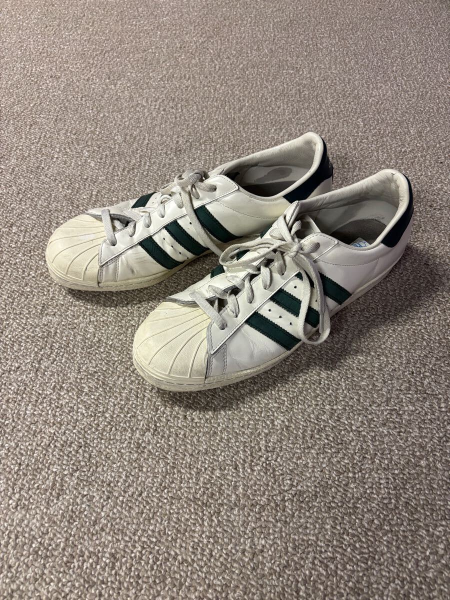 【30cm】2014年製 adidas SUPER STAR 80s VINTAGE DX B35981 アディダス スーパースター 白×緑拍卖