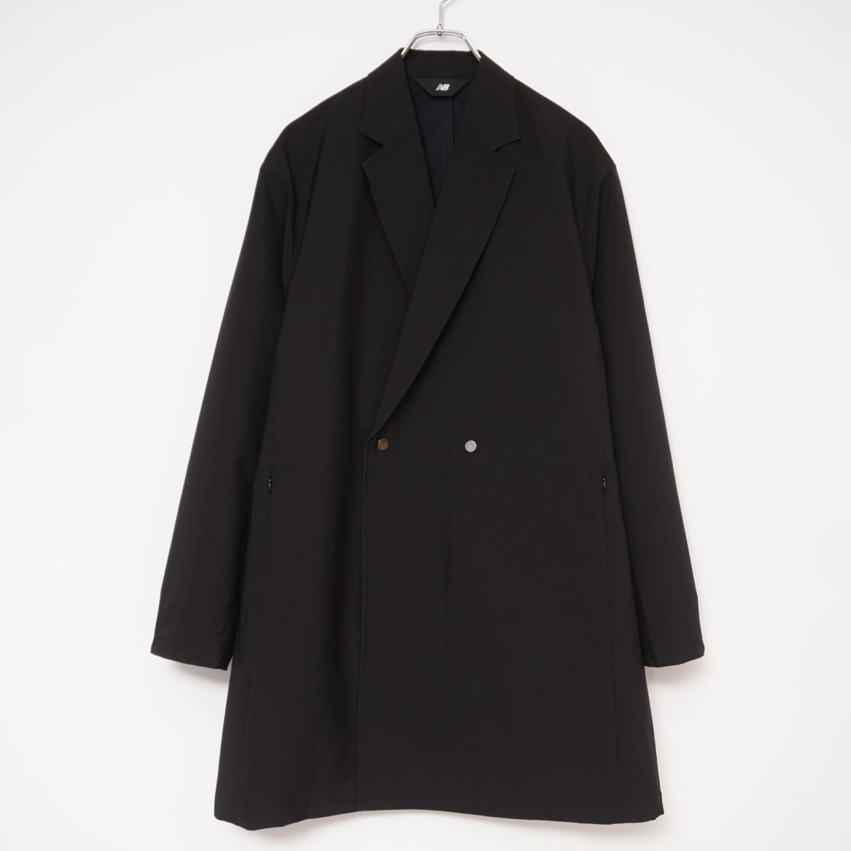 美品 new balance ニューバランス Met24 DOUBLE SHORT COAT スプリングコート ストレッチ メット24 メンズ 黒 ブラック サイズM*CD125拍卖