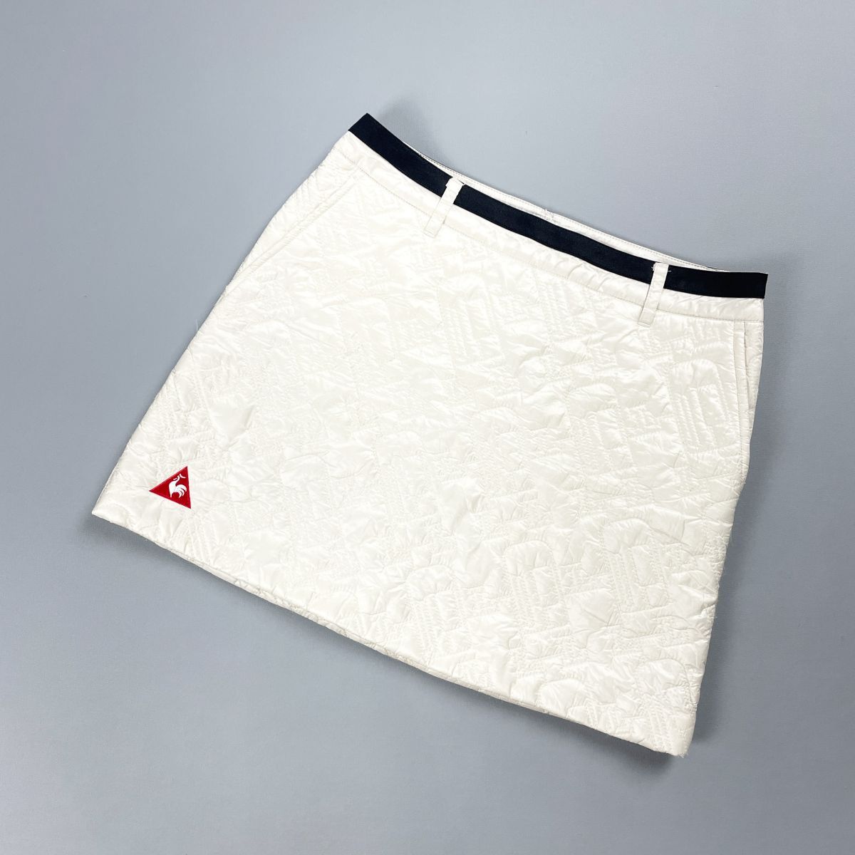 lecoqsportif GOLF ルコックスポルティフ ゴルフウェア キルティング中綿スカート ホワイト 白 サイズ9*CD610拍卖