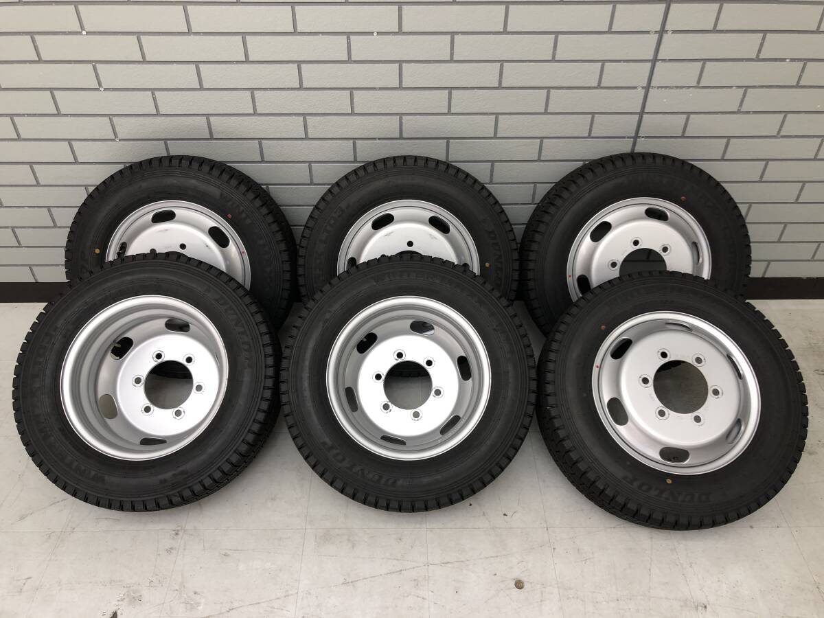 キャンター ガッツ 1.5t K3A 108-7C 15×5J 6穴 PCD170 ハブ132 スチールホイール 185/75R15 LT ダンロップ スタッドレス【CO2506593】拍卖