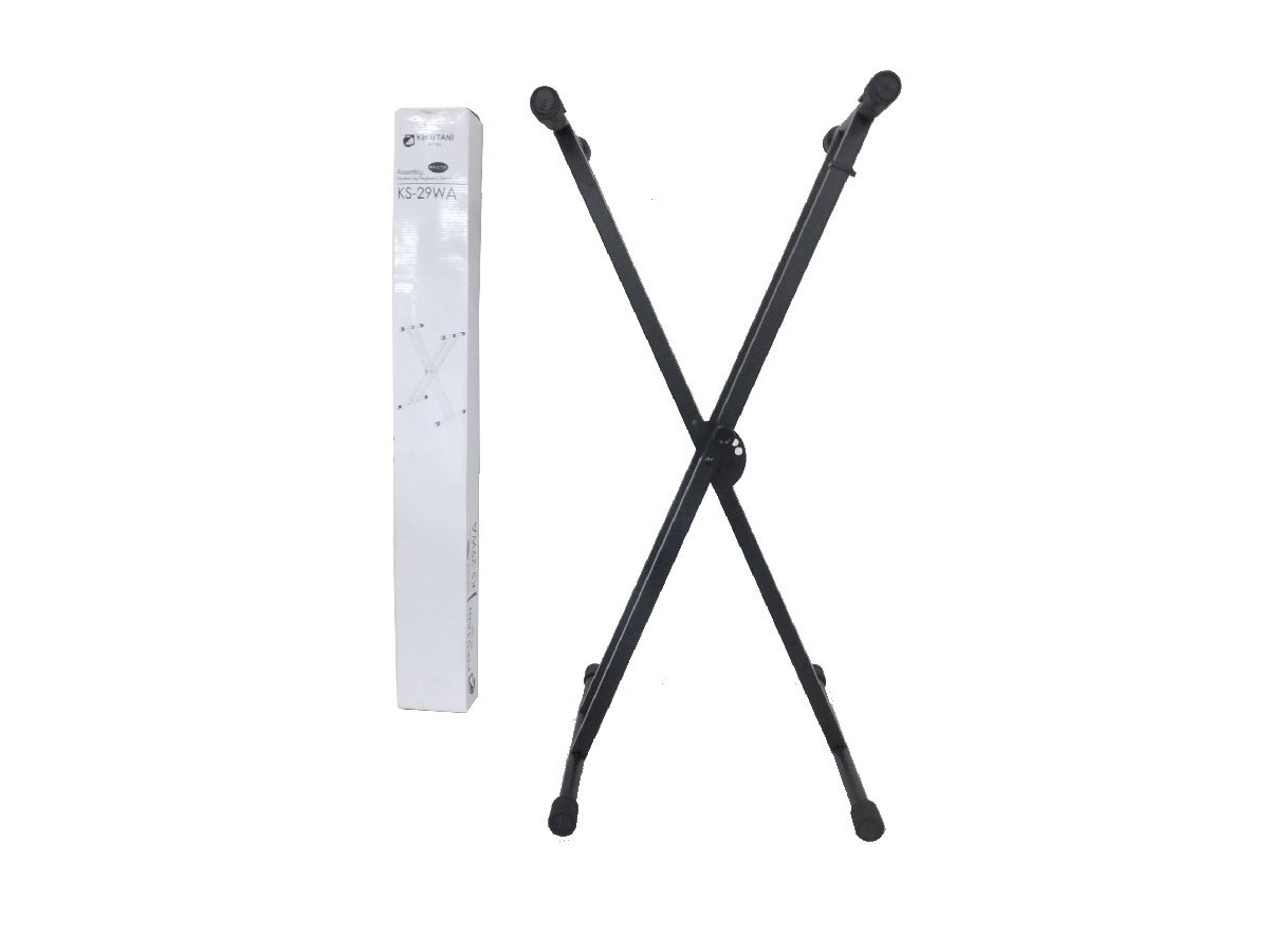組み立て式スチール製XX 型キーボードスタンド■キクタニ KIKUTANI■KS-29WA■ブラック■⑩拍卖