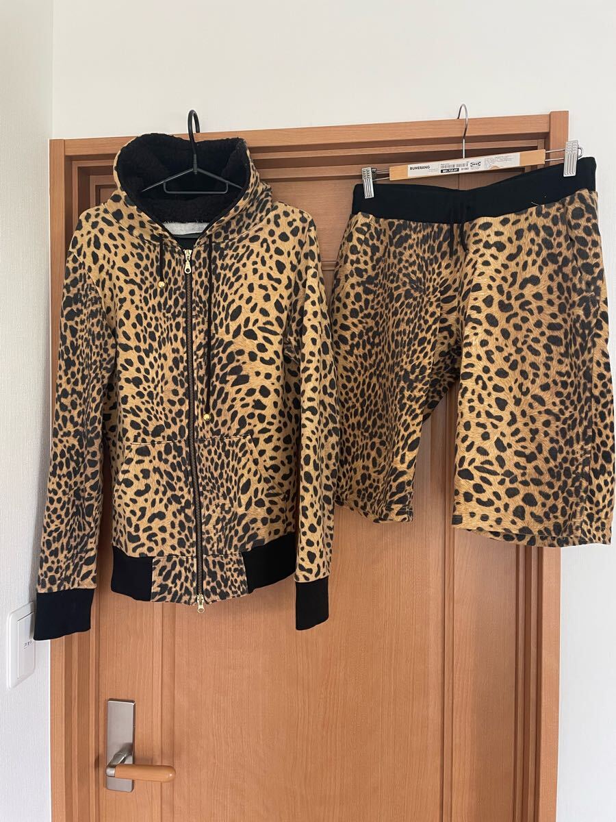DRESS CAMP ヒョウ柄スウェット 上下セット 46 セットアップ ドレスキャンプ パーカー スウェットパンツ拍卖