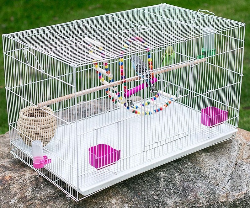 Lサイズ スクエアタイプ 鳥小屋 鳥カゴ 鳥かご 鳥 ゲージ ケージ バードゲージ セキセイインコ 白拍卖