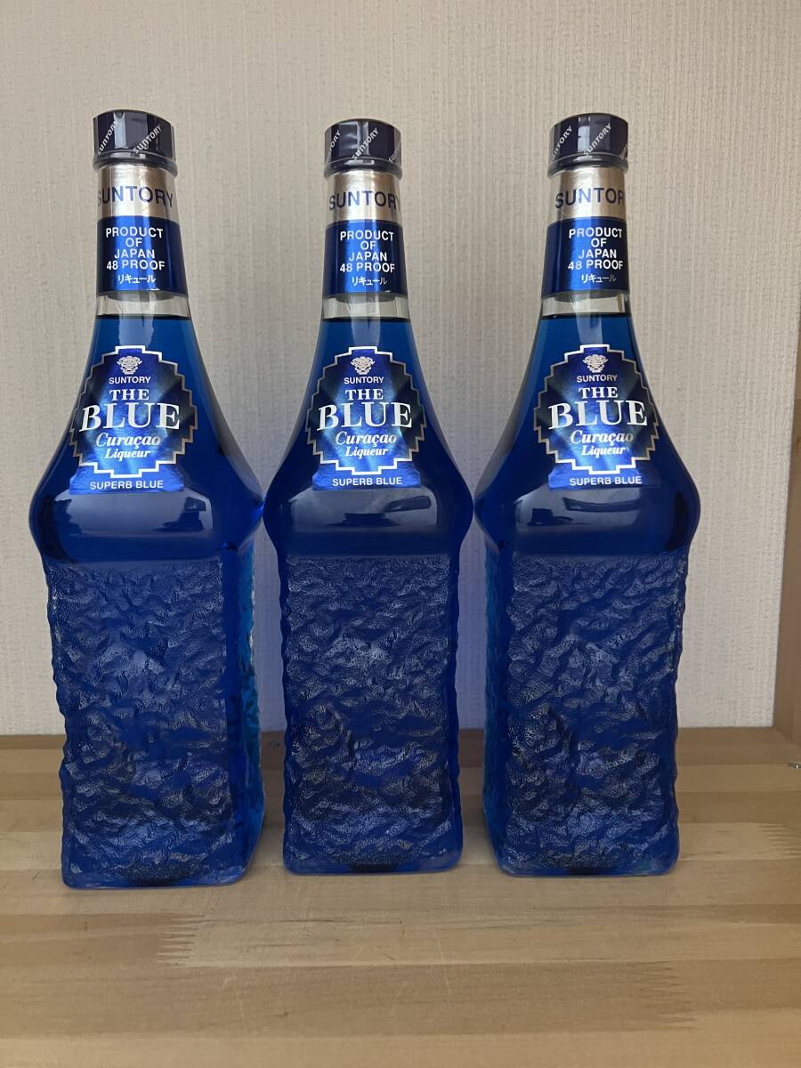 終売品 サントリー ザ・ブルー SUPERB BLUE 750ml 24° 3本拍卖