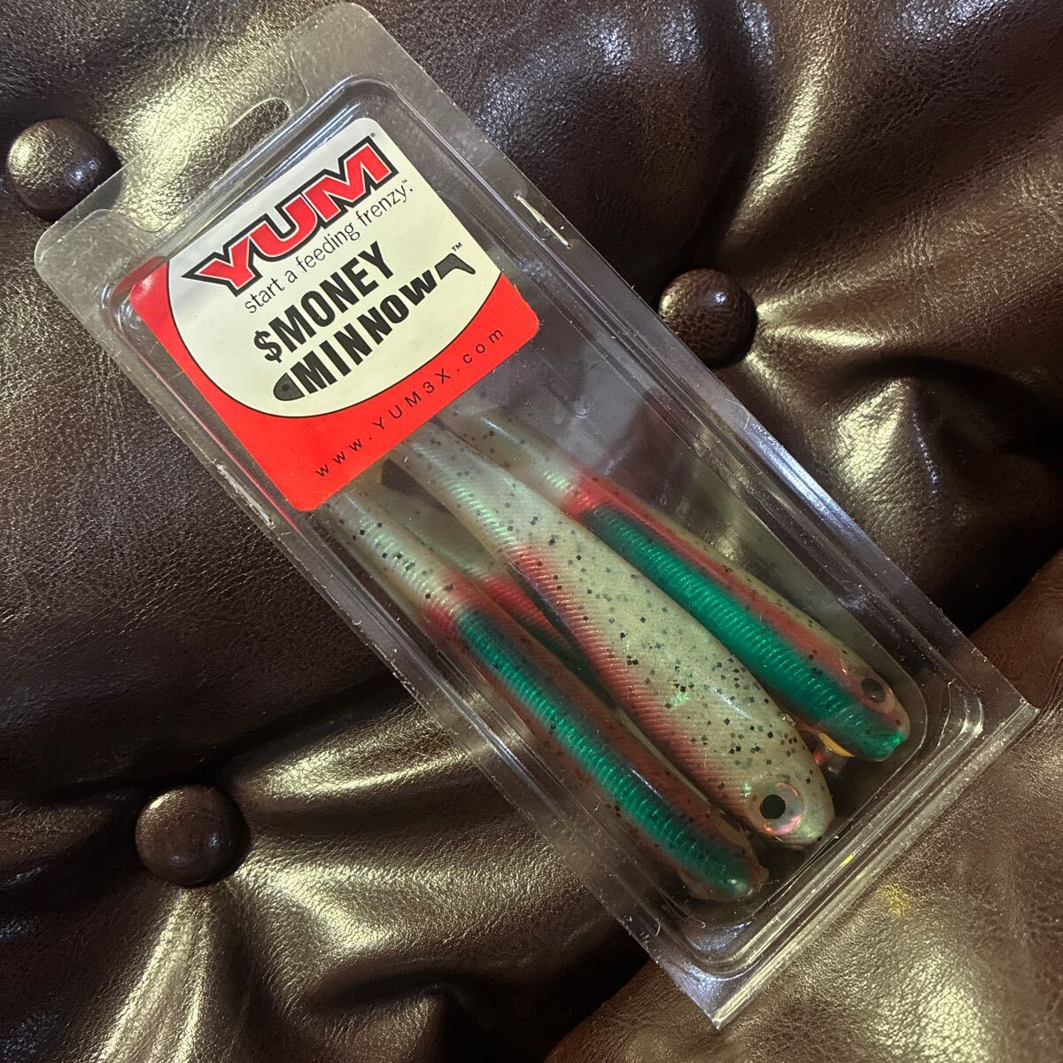 レア 入手困難 箱変形あり 5インチ ヤム デッドストック マネーミノー レインボートラウト YUM money minnow アメリカ スイムベイト バス拍卖