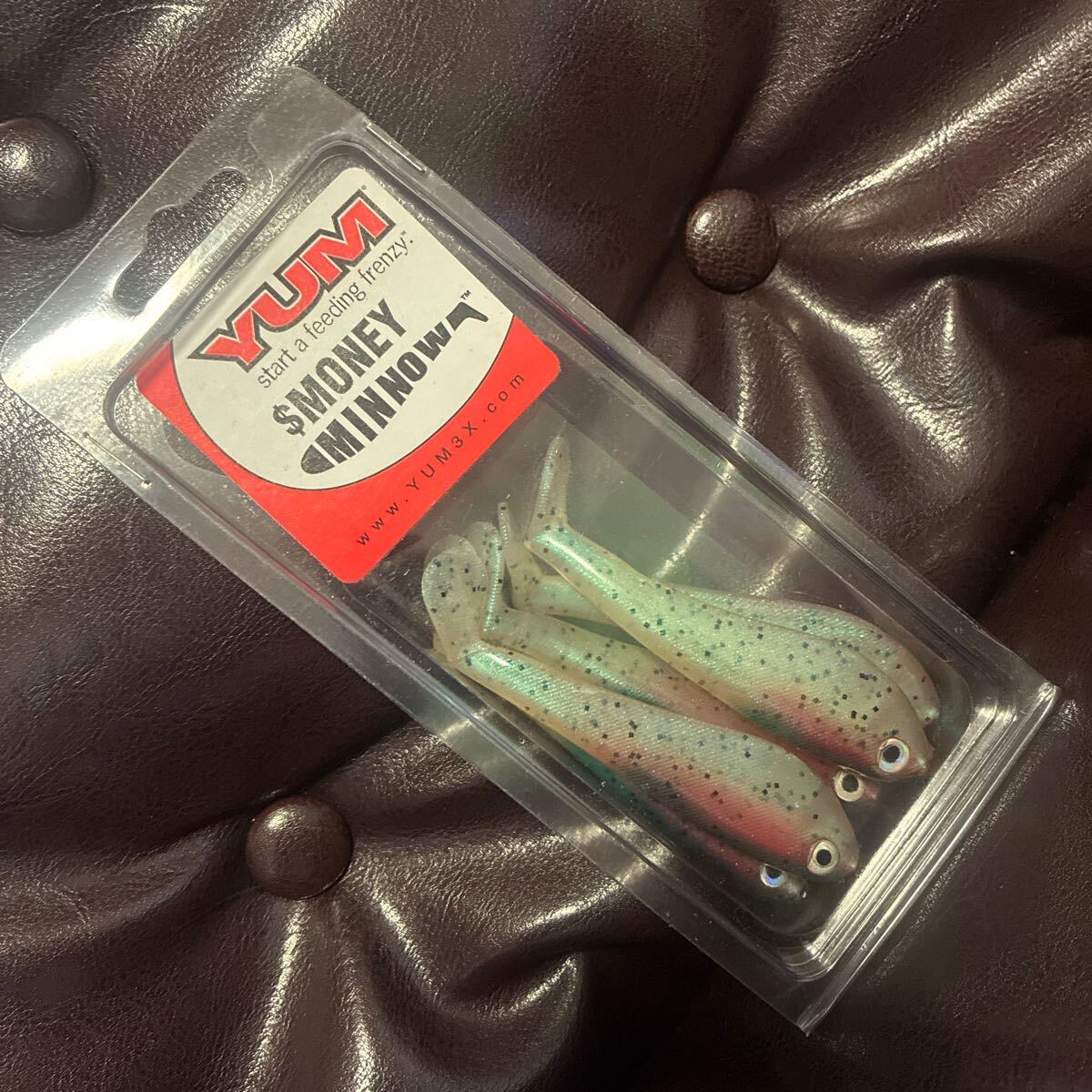 レア 入手困難 箱変形あり 3.5インチ ヤム デッドストック マネーミノー レインボートラウト YUM money minnow アメリカ スイムベイト バス拍卖