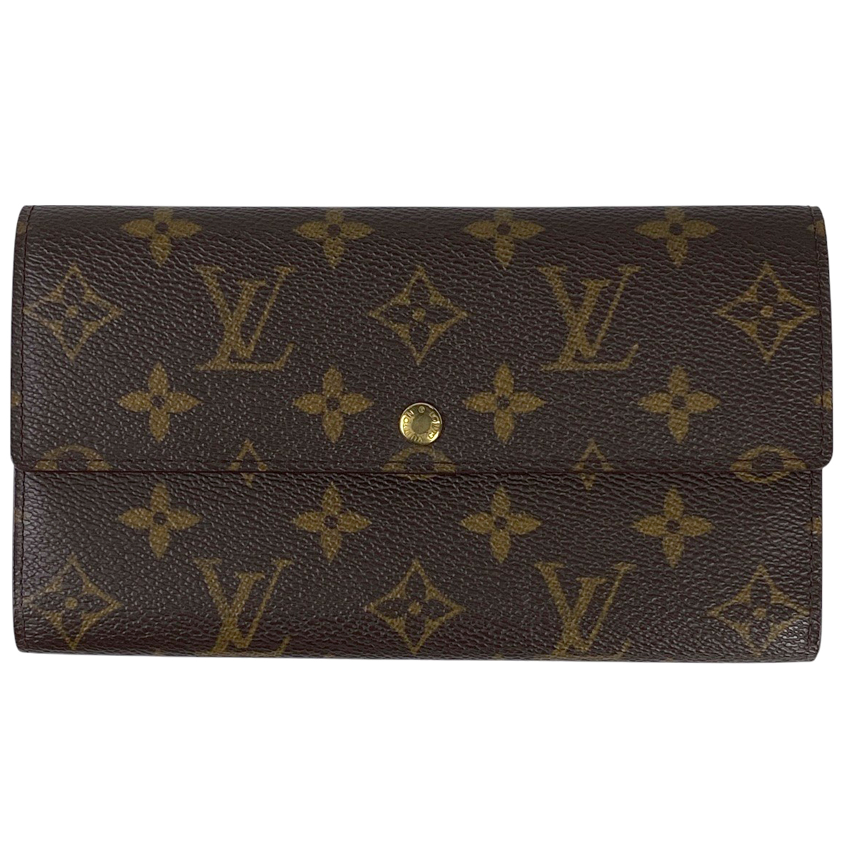 ルイ・ヴィトン Louis Vuitton ポルト モネ クレディ 札入れ 小銭入れ 二つ折り 長財布 モノグラム ブラウン M61725 レディース 【中古】拍卖