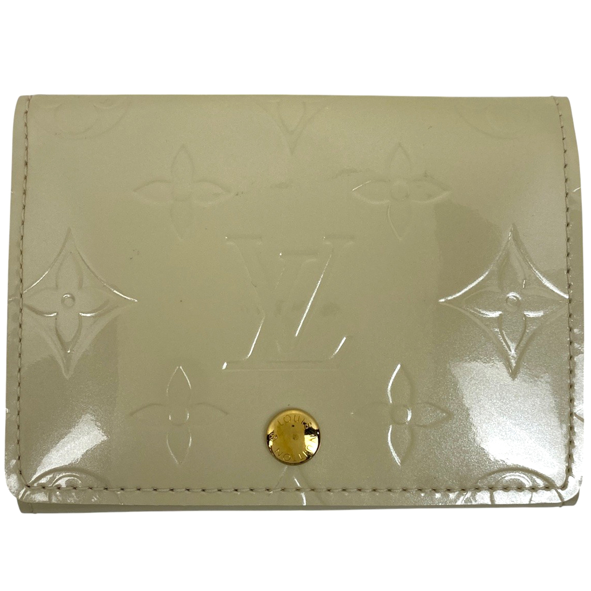 ルイ・ヴィトン Louis Vuitton アンヴェロップ カルト ドゥ ヴィジット カードケース モノグラムヴェルニ ブロンコライユ M91468【中古】拍卖