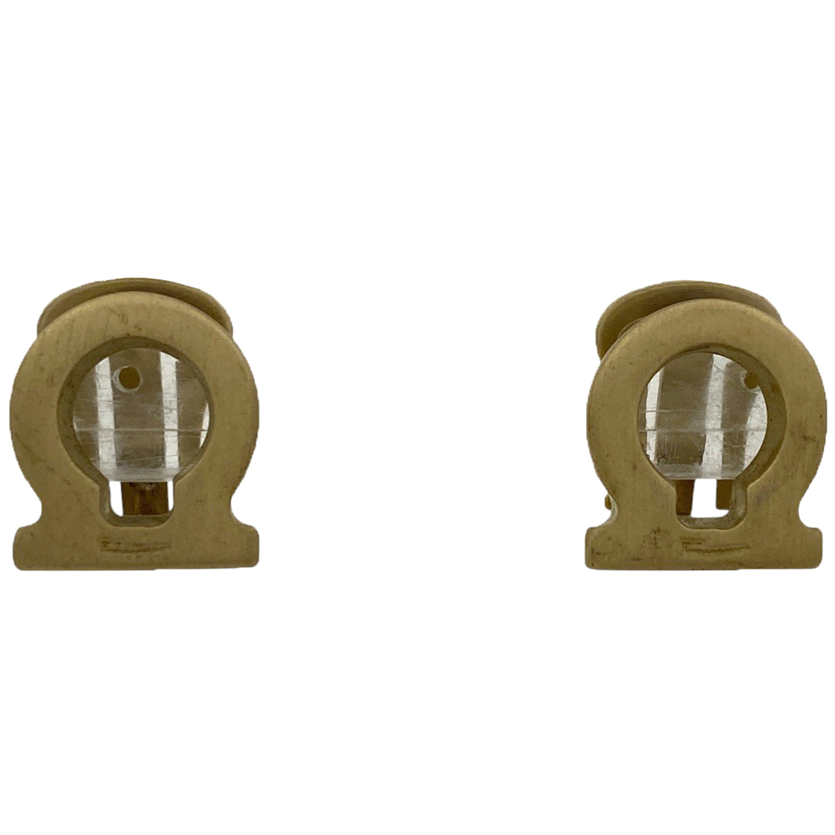 サルヴァトーレフェラガモ Salvatore Ferragamo ガンチーニ イヤリング ロゴ イヤリング GP ゴールド レディース 【中古】拍卖