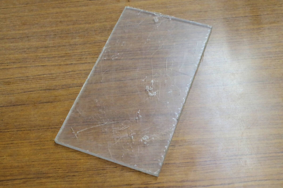 PC透明(透明ポリカーボネート)板材規8t 有250×有140 (残材)拍卖