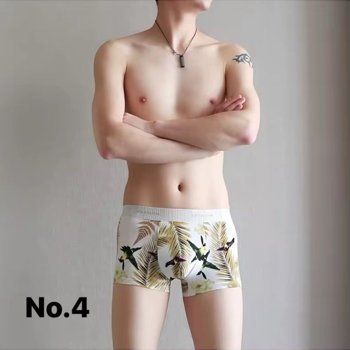 メンズ下着 ボクサーパンツ パンツ 下着 男性下着 通気性快適 総柄下着 インナー インナーウェア メンズNo.4拍卖