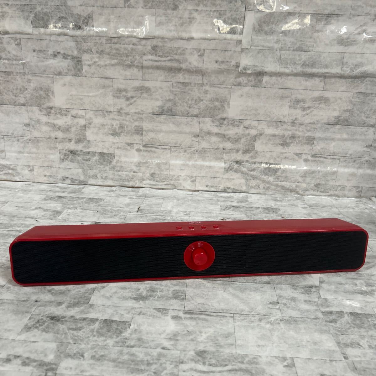 SKAM-1435 ▲ スピーカー スリム サウンドバー ブラック 本体のみ レッド 通電のみ確認済み おしゃれ MINISO拍卖