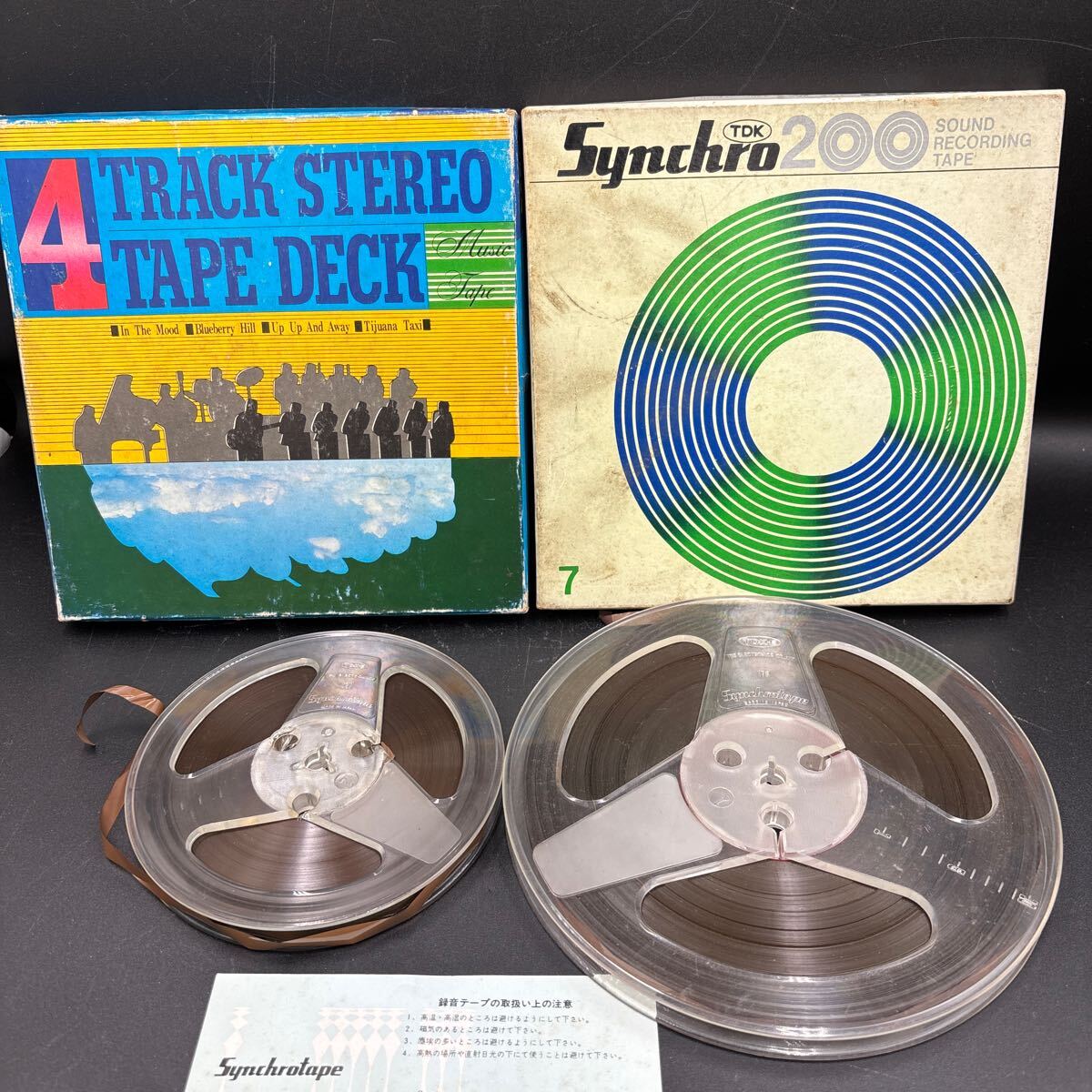 TDK オープンリールテープ 録音済み?テープ シンクロテープ2本 詳細不明  オープンリールテープ 昭和レトロテープ拍卖