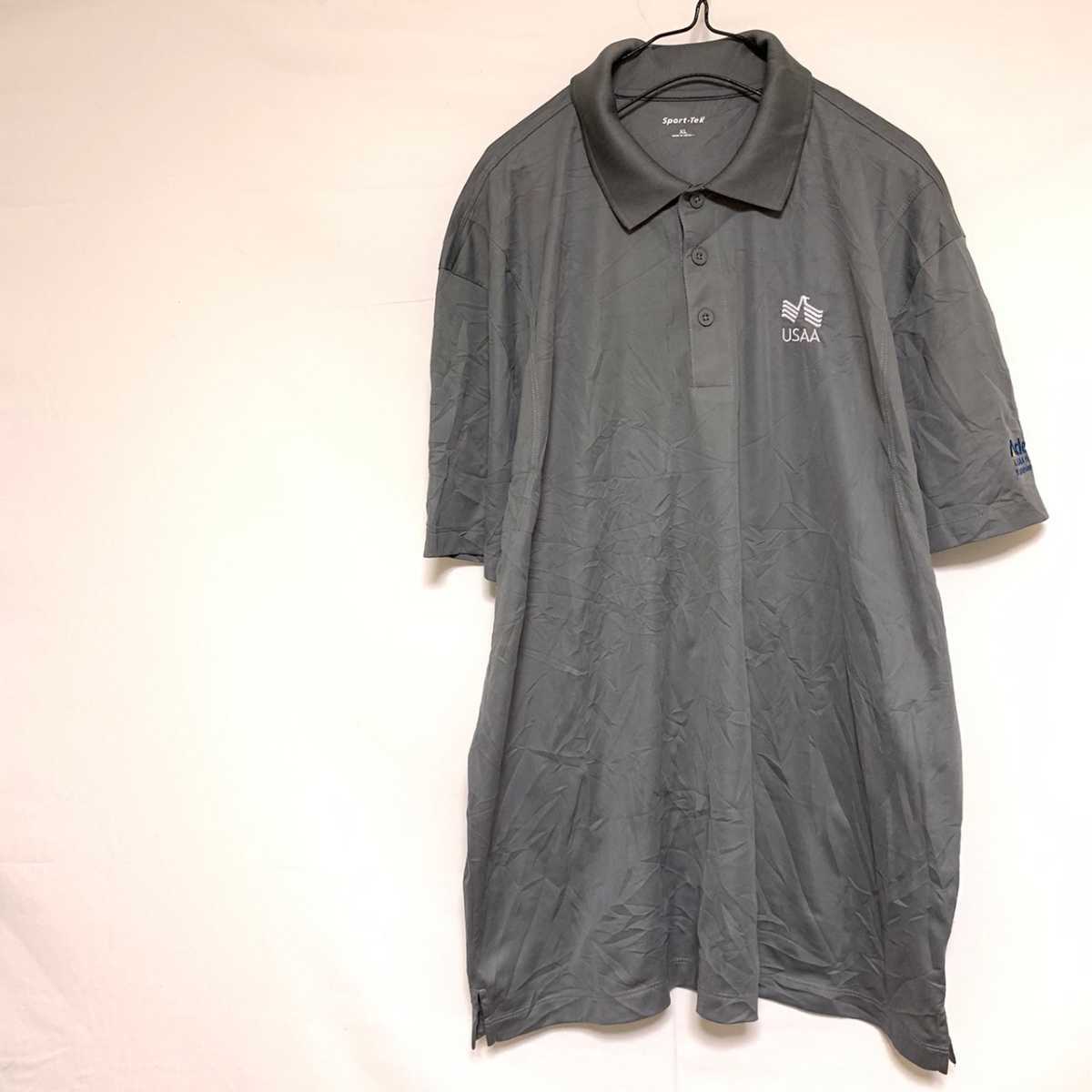 sport-tek ポロシャツ USAA オフィシャル ロゴ スポーティー グレー 灰色拍卖