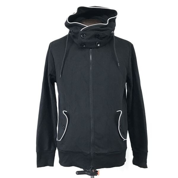 レイジブルー/RAGEBLUE★ジップアップブルゾン/パーカー【メンズL/黒//スタンドカラー】着脱可能フード/Jacket/Jumper/Parker◆BH731-b拍卖