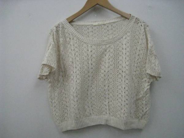 pu-recalm ピューレカーム レースニット 半袖 ベージュF 拍卖