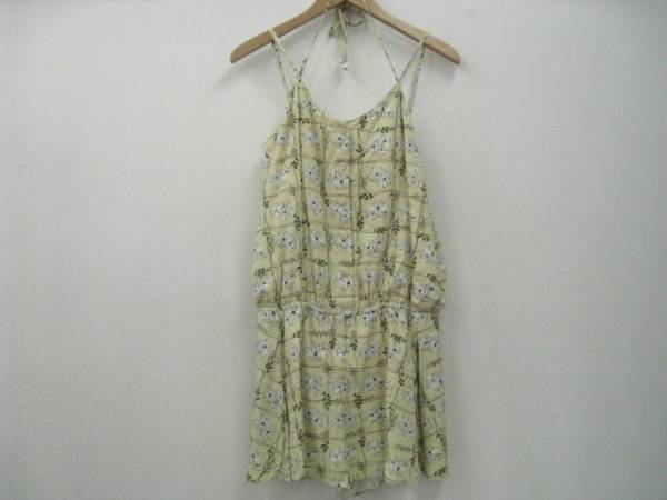 snidel スナイデル フラワーロンパース イエロー 花柄 1 ワンピース オールインワン拍卖