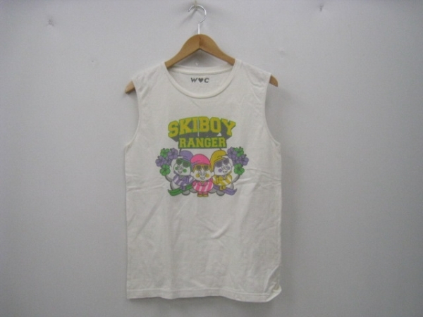 WC ダブルシー 若槻千夏 ノースリーブ Tシャツ タンクトップ SKIBOY RANGER ホワイト 白 F 拍卖
