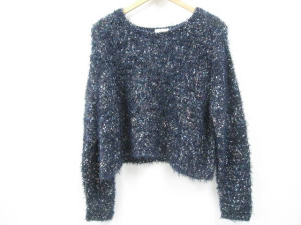 アースミュージック&エコロジー ニット トップス ネイビー1 拍卖