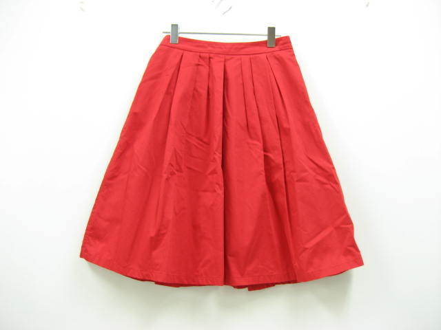 定価8640円 クリアインプレッション CLEAR IMPRESSION スカート ひざ丈 赤 レッド サイズ2 拍卖