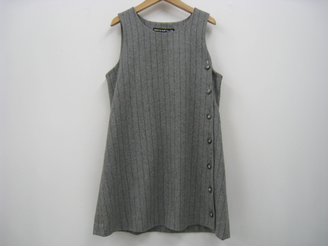 日本製 NICE CLAUP Co,LTD. ナイスクラップ ワンピース ワンピ グレー 灰拍卖