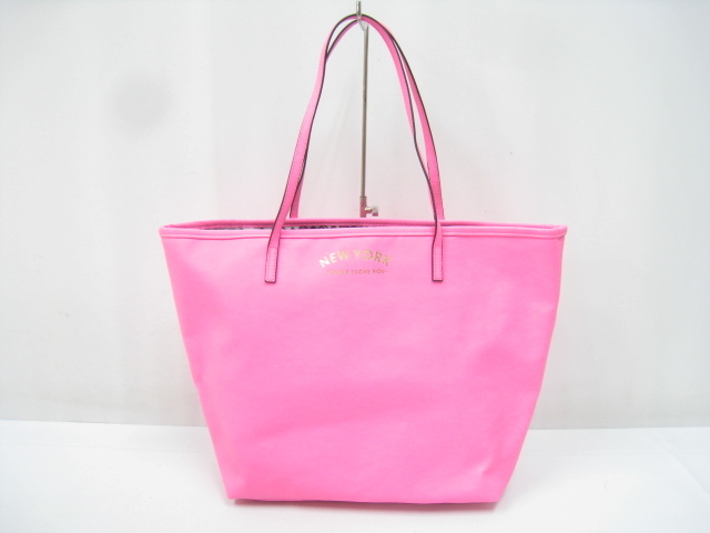 H&M エイチアンドエム NEW YORK -I THINK I LOVE YOU- トートバッグ 蛍光ピンク 拍卖