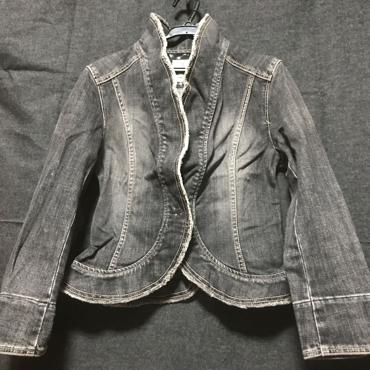激安 オンワード 組曲 ブラックデニム ジャケット 2 ば拍卖
