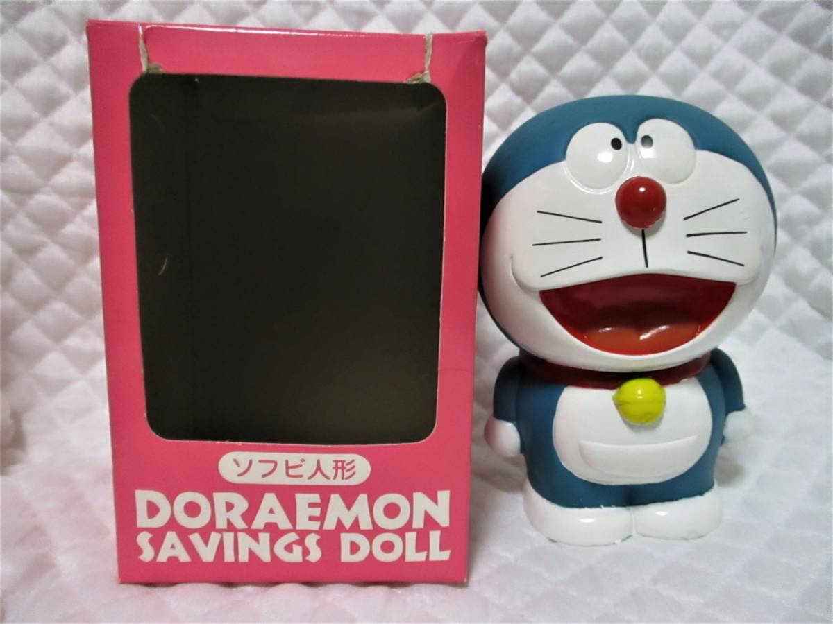 【 ドラえもん ソフビ人形 】 貯金箱 ソフビ 人形 非売品拍卖