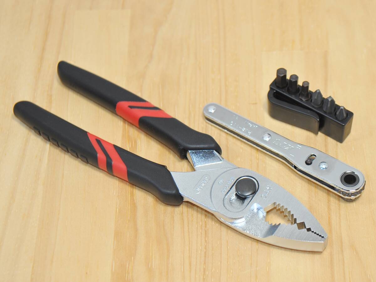 ★KTC コンビネーションプライヤ 板ラチェット差替えドライバセット◆PJ-200 プライヤー TMDB8拍卖